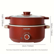 1 dona UAO Elektr taom pishirish qozoni, issiq qozon va qovurish funksiyalari bilan. Katta sig'imli, yopishmaydigan, yotoqxona va uy uchun mos. 220-240V Evropa rozetkasi. Qishki ovqat ta'minoti uchun ideal.