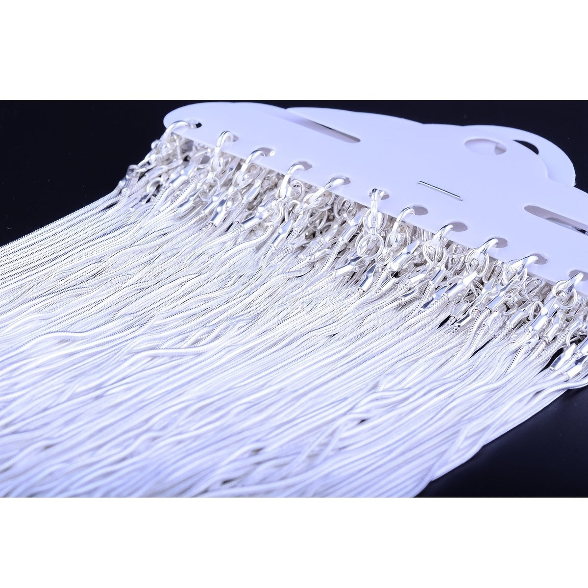 Silver Snake Necklace 18 Inch S925 Sterling Silver Chain with Gold Accents