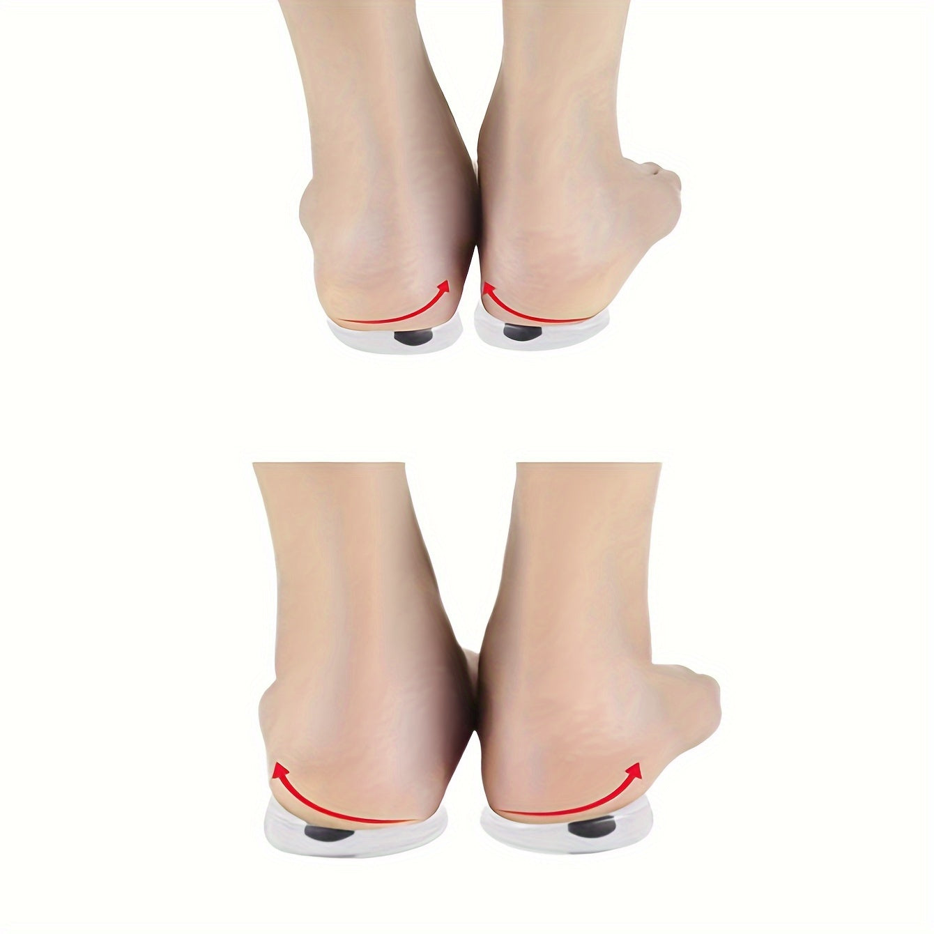 Unisex Silicone Orthotic Shoe Insoles With Heel and Toe Support