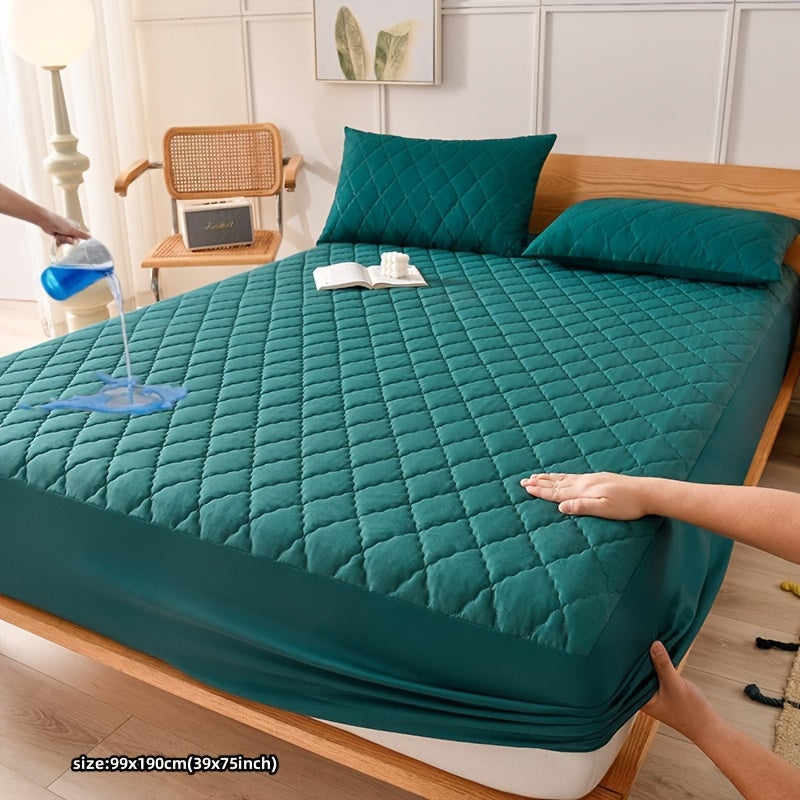 Waterproof Quilted Mattress Protector Cover Water-Resistant Machine Washable 80-85gsm Polyester Polyurethane