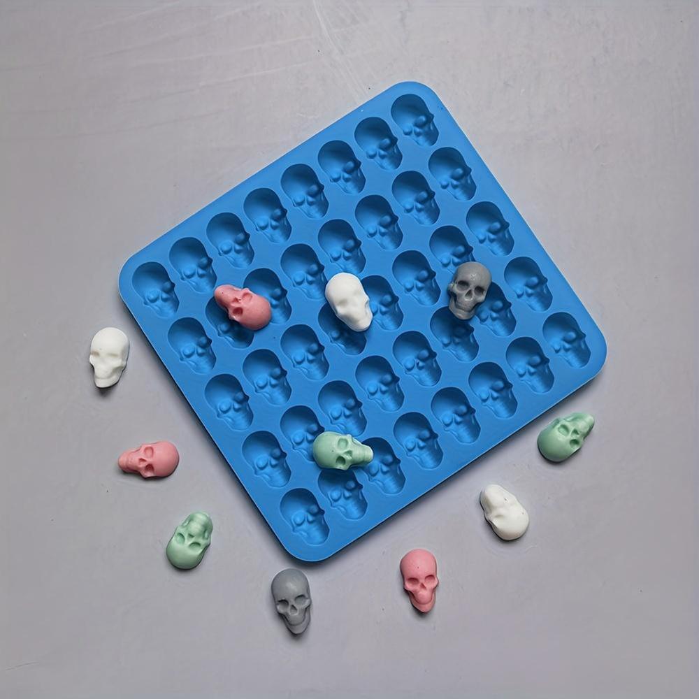 Silicone Skull Mold 40 Cavities for Baking Candy Chocolate Cookies Ice