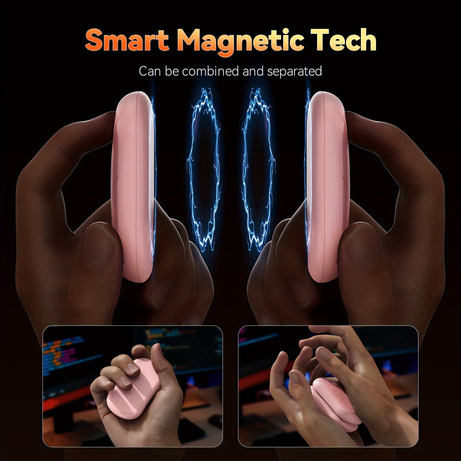 Portable Hand Warmer with Dual-Sided Heating, USB-C Rechargeable, 3 Heat Levels