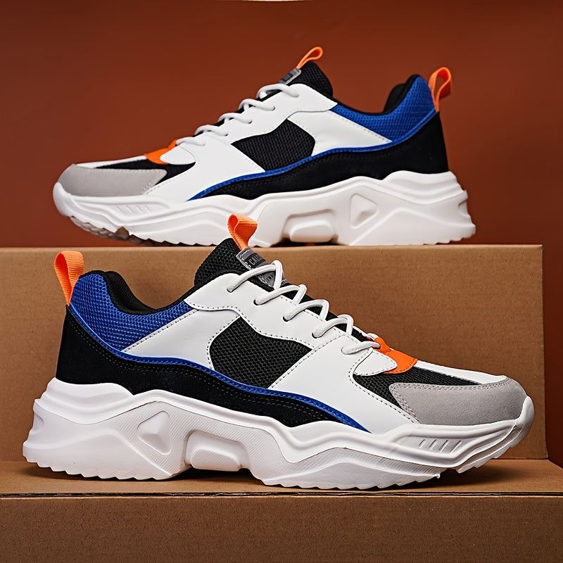 Men's Breathable Mesh Lace-Up Casual Sneakers for Sports