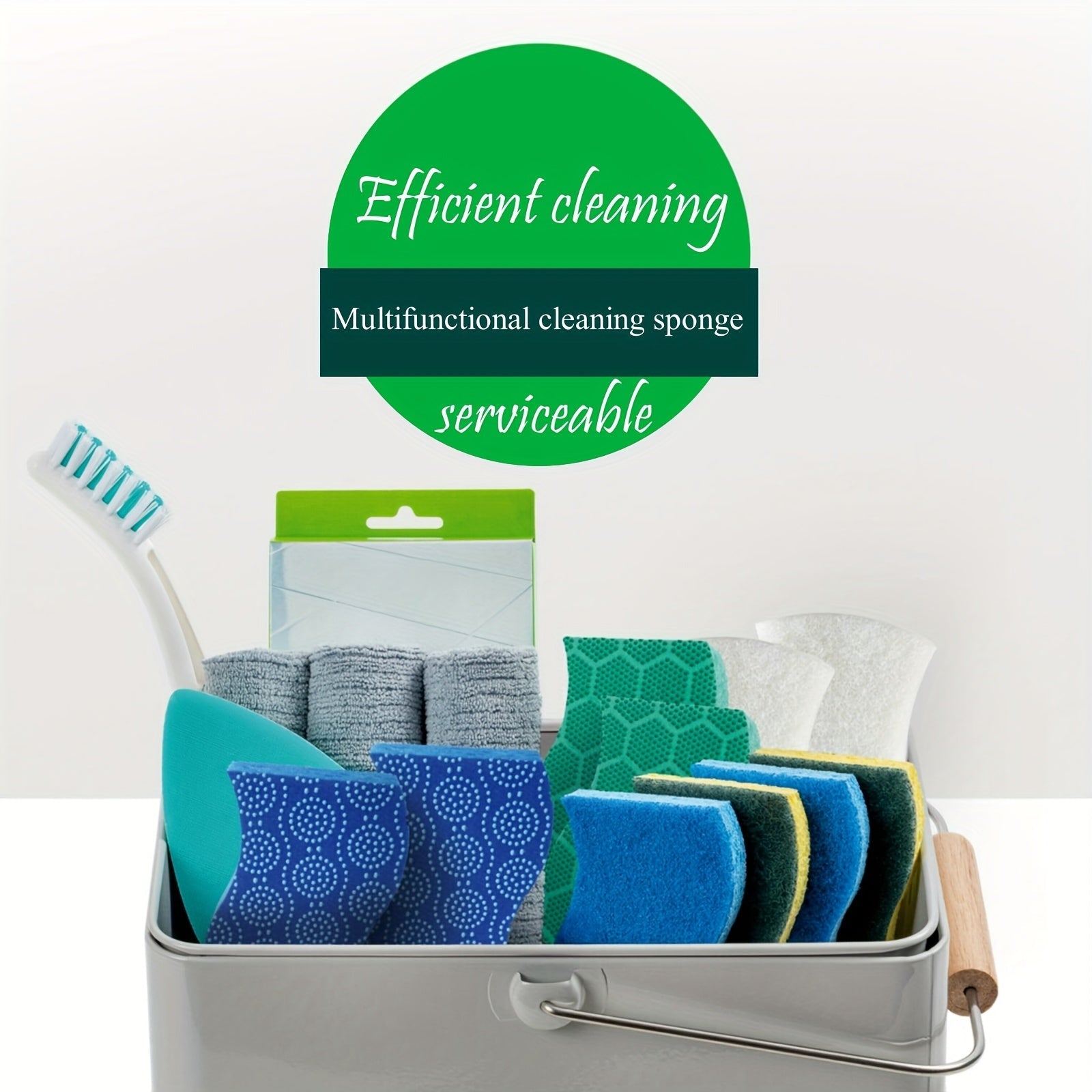 Tovoq va tozalash uchun 4, 6 yoki 12 ta Multipack Scrubbing Sponges, ikki tomonlama, chizilmasiz