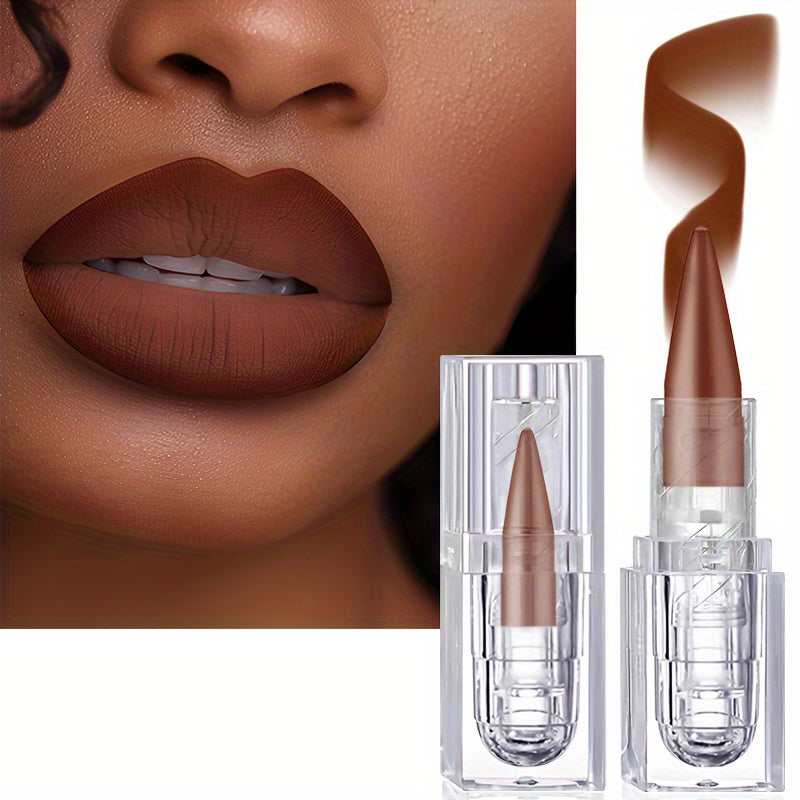 Женский карандаш для губ матовый нюд водостойкий стойкий натуральный вид коричневый