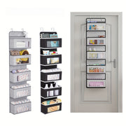 Wall Mounted Organizer Storage with 2 Metal Hooks for Wardrobe Closet Bathroom Kitchen