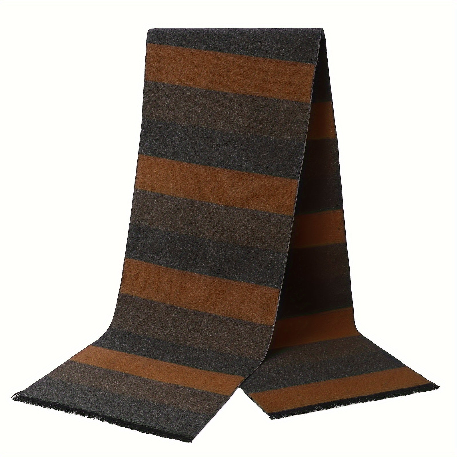 Men's Faux Cashmere Scarf Plaid Print Windproof Warm Fall Winter Accessories