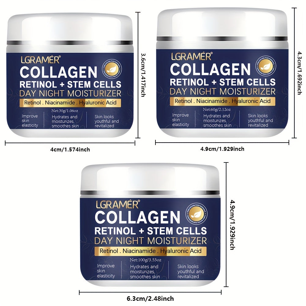 Unisex Collagen Retinol Stem Cells Moisturizer Day Night Cream for All Skin Types 60g