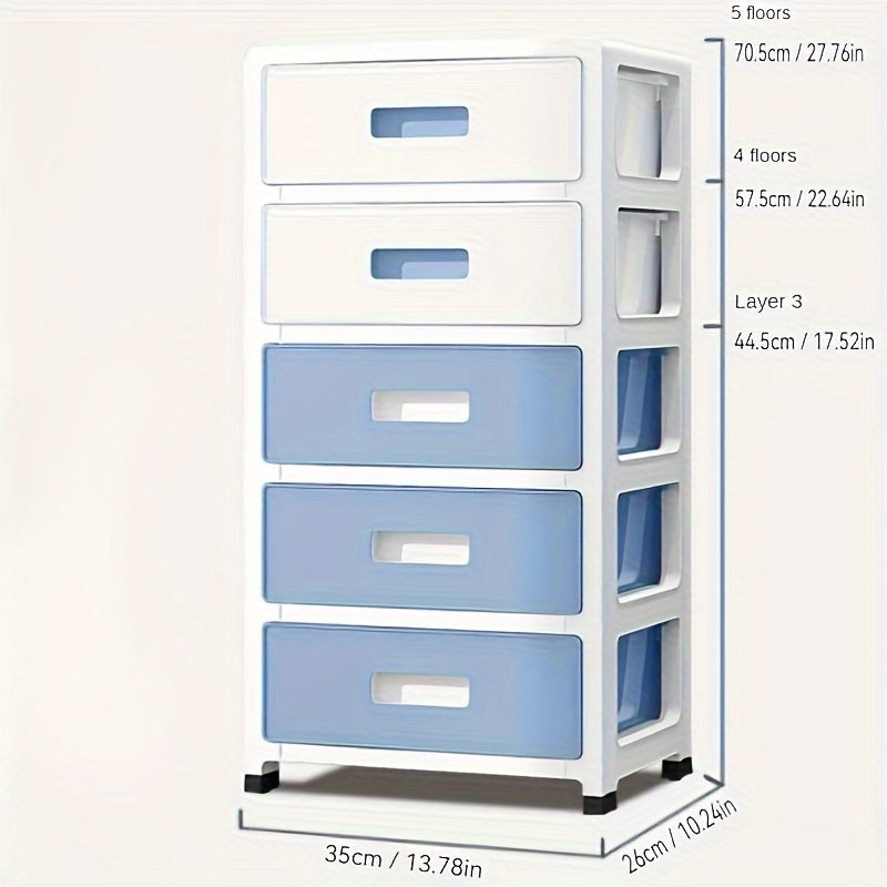 Plastic Waterproof Locker Organizer with Shelves for Bedroom Office Bathroom White Yellow Sky Blue