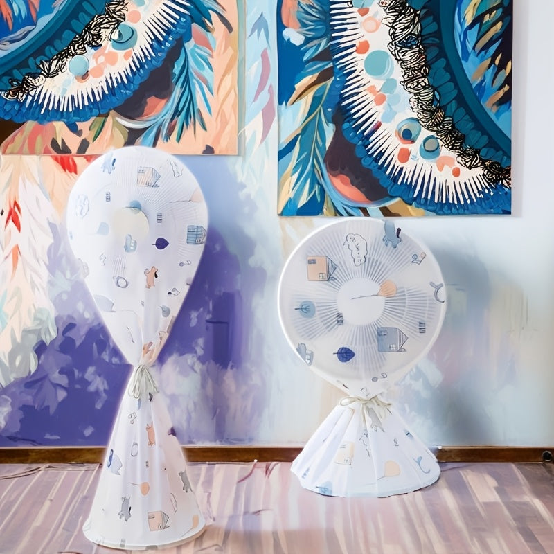 Universal suv o'tkazmaydigan ventilyator changdan himoya qopqog'i sotuvda - Oson tozalanadi, oshxona, yashash xonasi, yotoqxona uchun chang o'tkazmaydigan - Barcha ventilyator modellari uchun mos, aloqa qilmasdan qopqoq