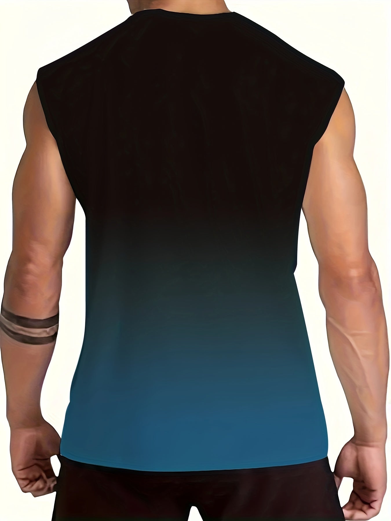 Plus Size Men's Tank Top with Lightning Print for Summer Workouts and Basketball