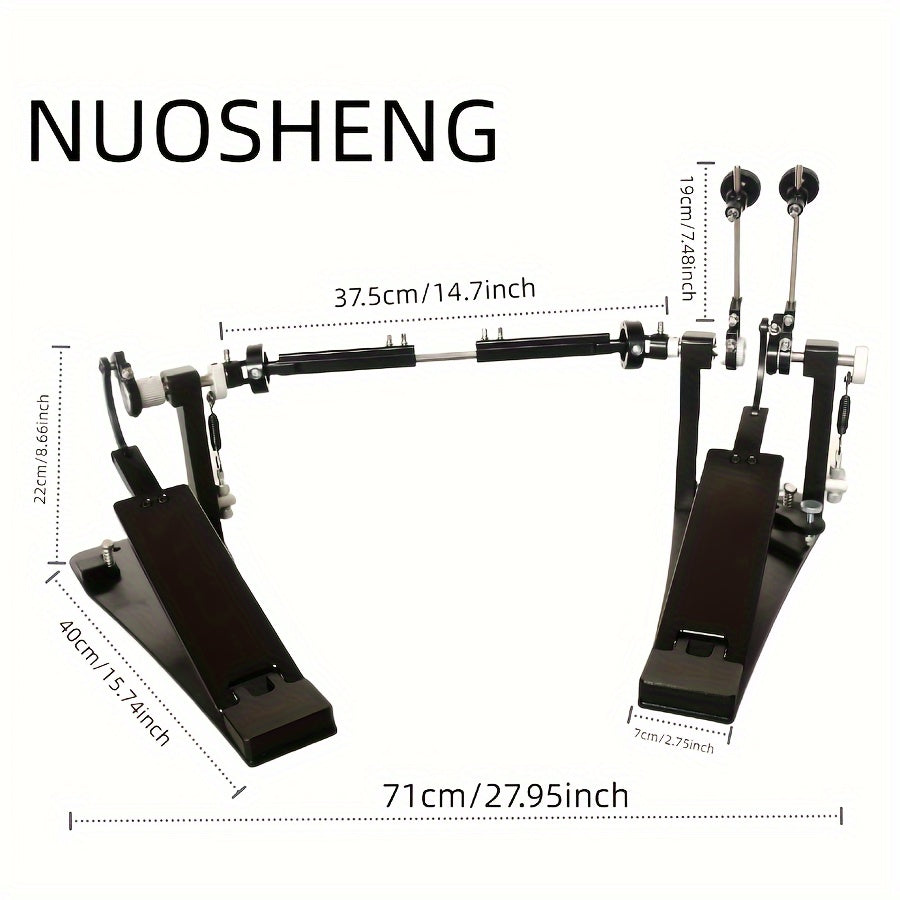 Jazz Drum Set with Double Foot Pedal Alloy Black