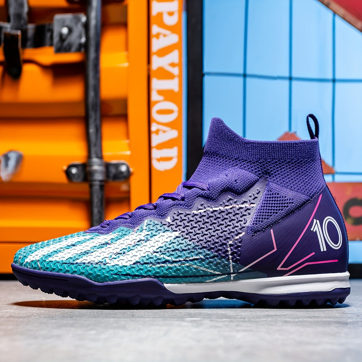 High-Top Professional Turf Soccer Shoes Breathable Comfortable Non-Slip All-Season