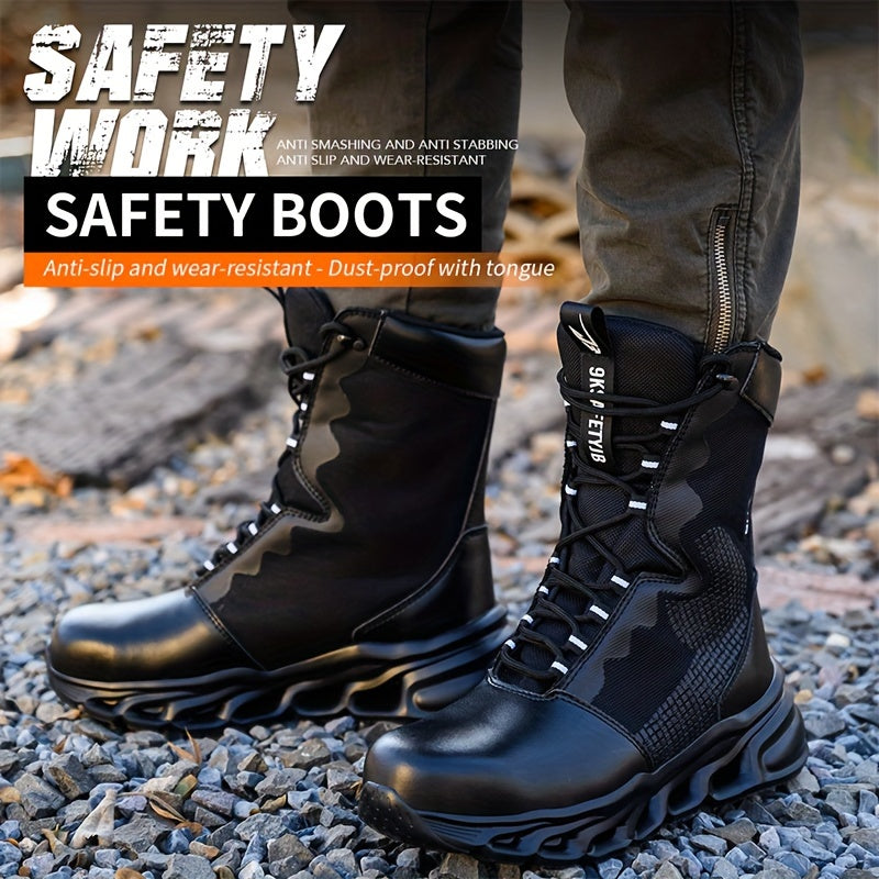 Unisex Tactical Boots Anti-Slip Wear-Resistant High-Top Hiking Camping All-Season
