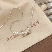 Удивительное ожерелье из стерлингового серебра для женщин - идеальный подарок на каждый день, безопасно для людей с аллергией, универсально для любого случая, легкое 3.7г/0.130oz