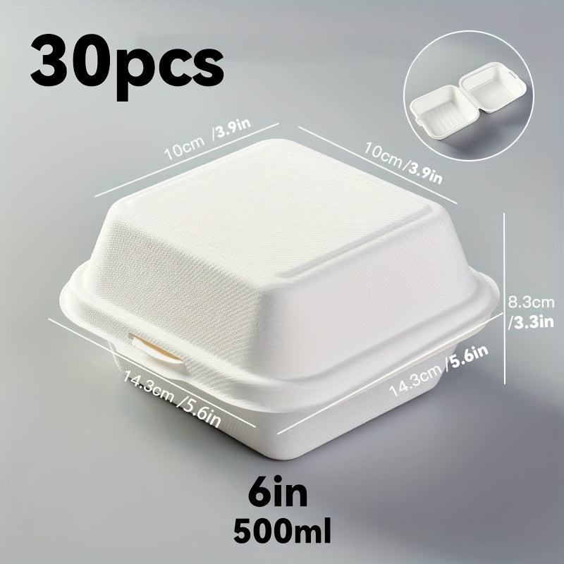 Ekologik toza bug'doy donasi qog'oz tushlik qutilari, 5, 15, 30, 50 ta, sendvichlar, salatlar va shirinliklar uchun