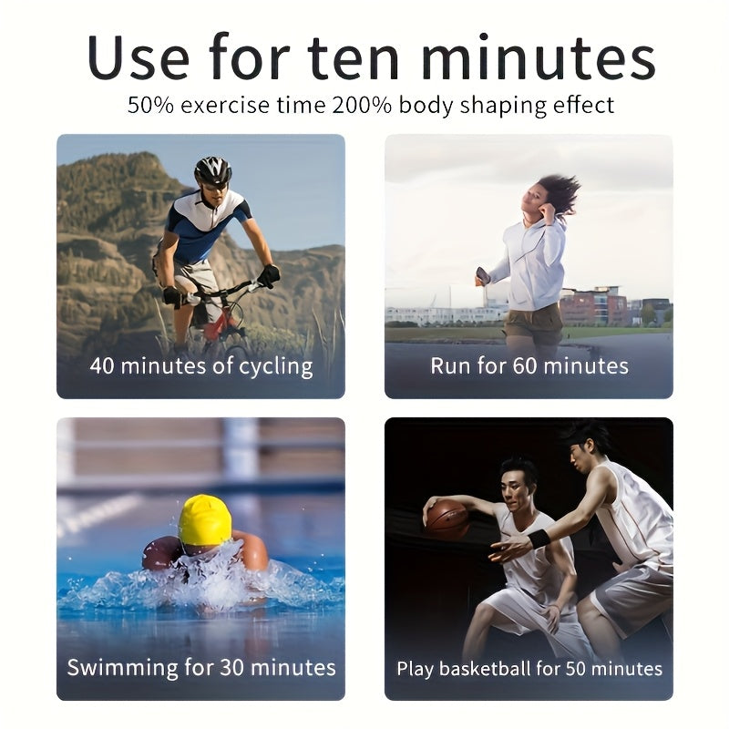 Rechargeable Waist Massager with 8 Detachable Pads Adjustable Intensity Portable Lumbar Support