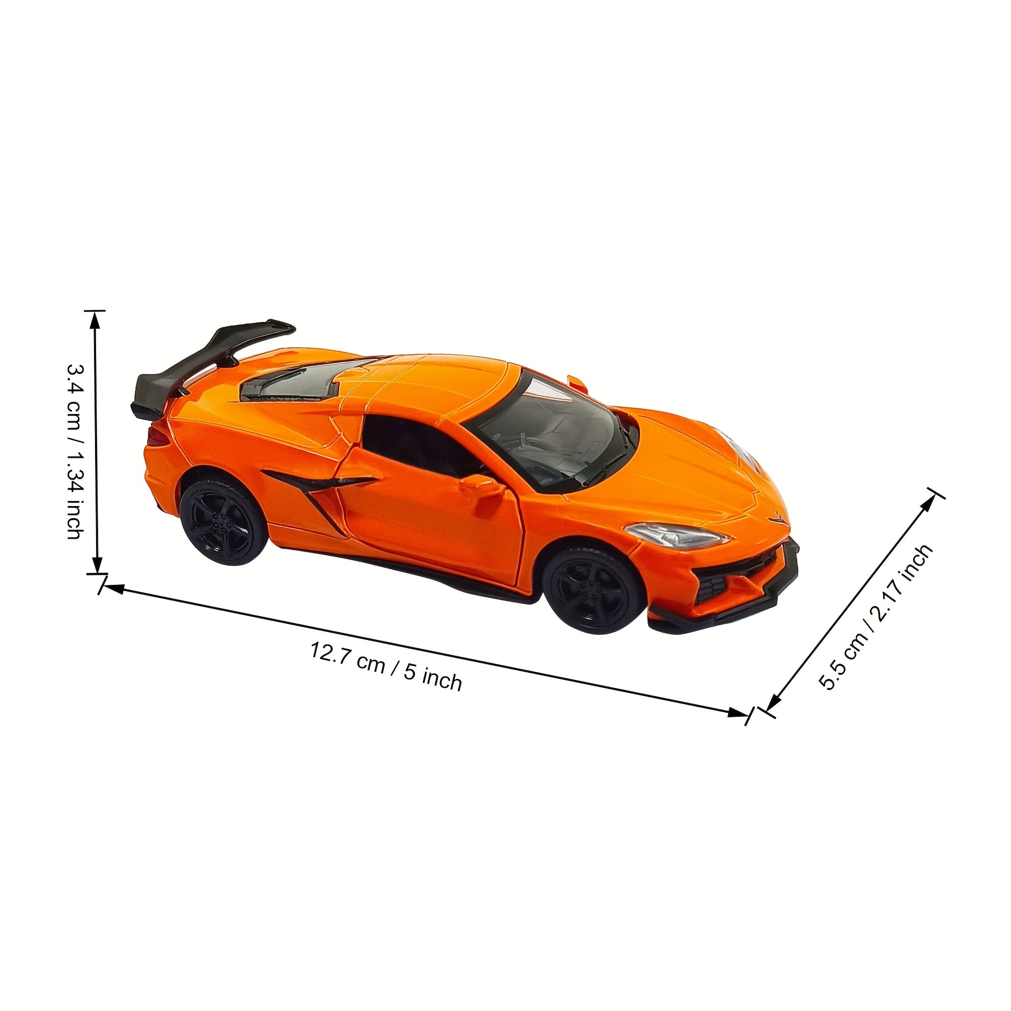 Adult Alloy Diecast Model Car 5-Inch Blue Coronavirus Z06 Collectible