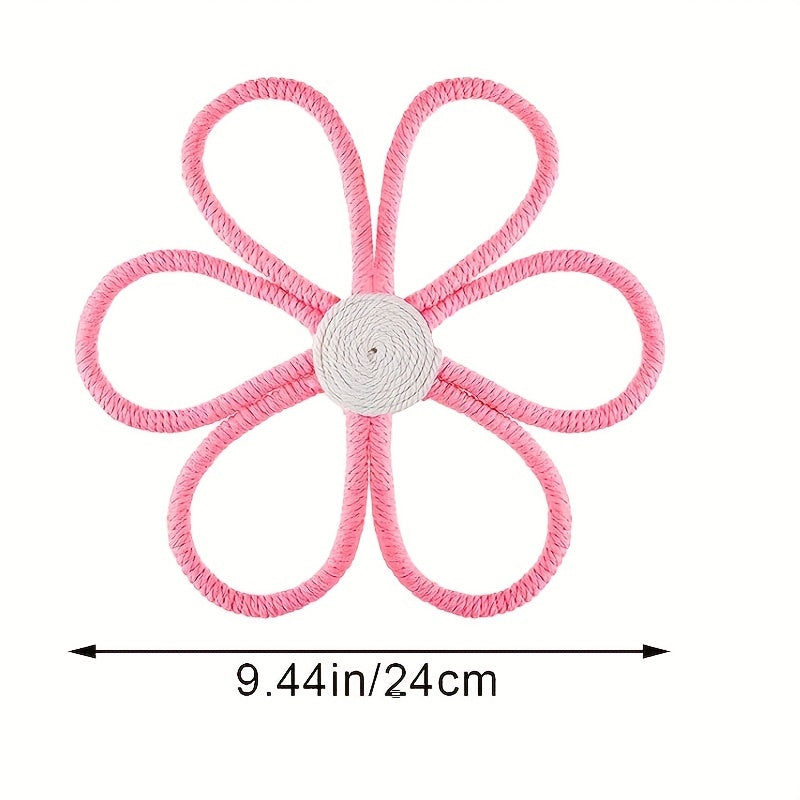 Bohemian Woven Macrame Daisy Wall Decor for Home Office Dorm Room
