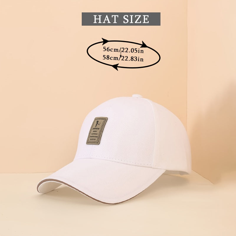 Unisex Solid Color Lightweight Adjustable Polyester Baseball Cap for Sun Protection