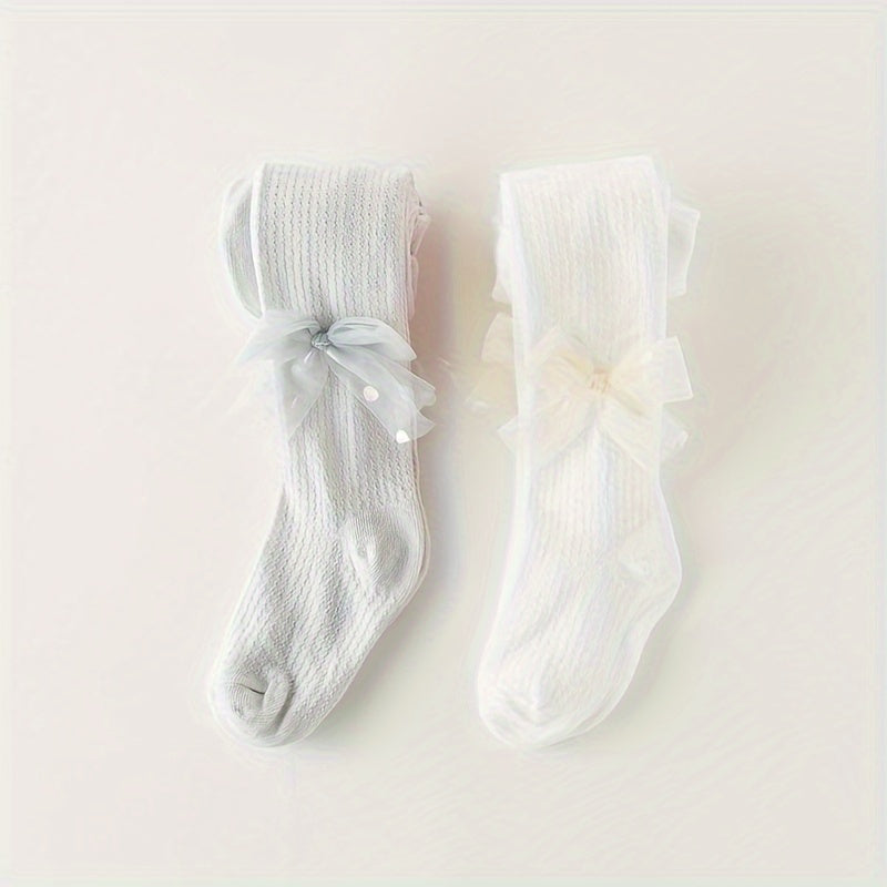 Girls' Summer Mesh Thin Tights Set of 1/2/3 for Little Girls Cotton Comfortable Outdoor