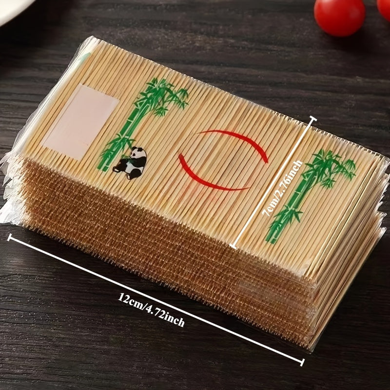 Double-Ended Bamboo Toothpicks Pack of 1000 Disposable Portable