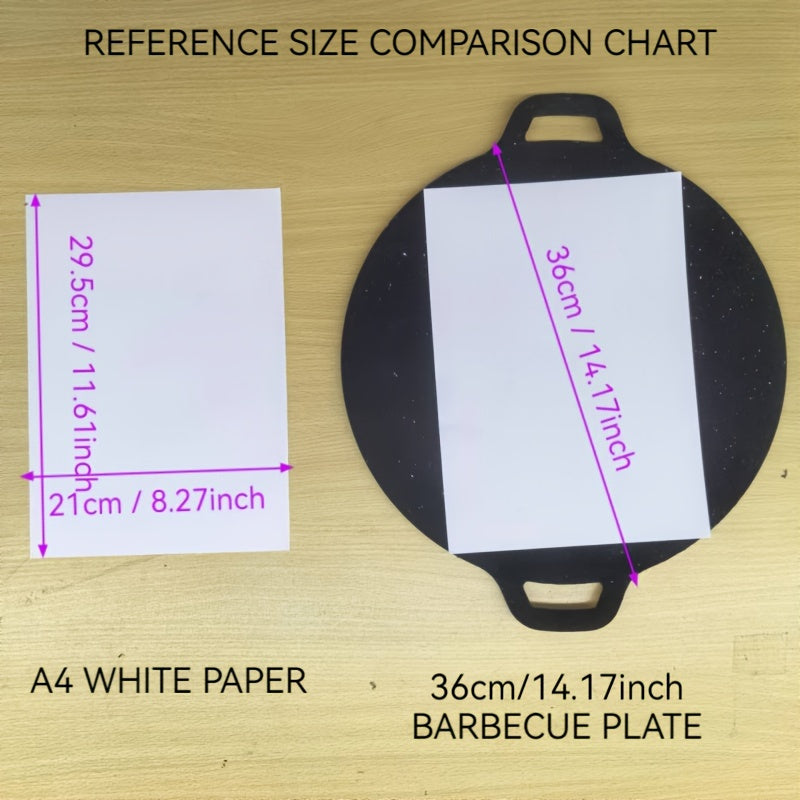 Ko'p funksiyali 35.99 sm qozon temir gril panasi - BBQ va bayram ovqatlari uchun ideal, plita ustida ishlatish uchun xavfsiz, turli o'lchamlarda mavjud