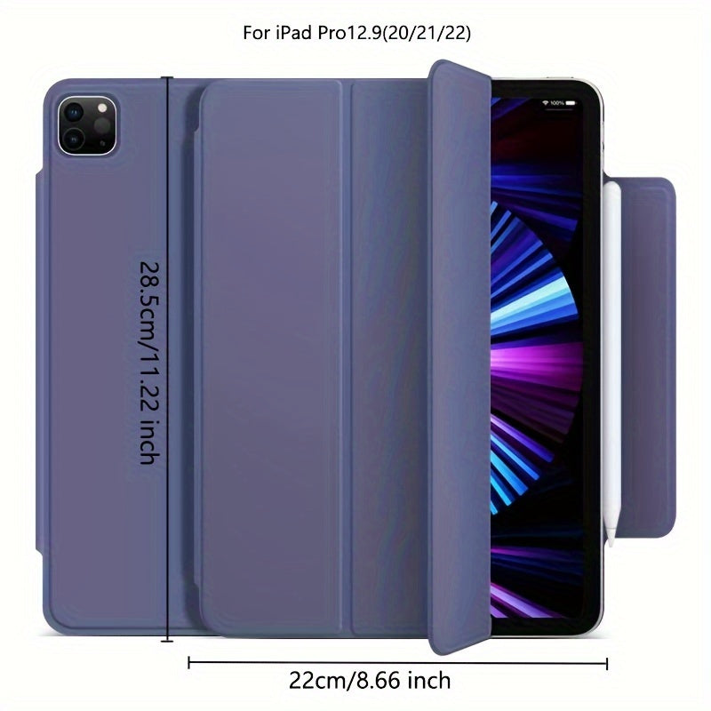 iPad Mini 6, Air 4/5, Pro 11 2022, Air 6 11inch 2024 uchun sun'iy charm aqlli qop. Qalam ushlagichi, kuchli magnit yopilishi va ultra ingichka dizayni bilan egiluvchan qattiq qopqoqni o'z ichiga oladi.