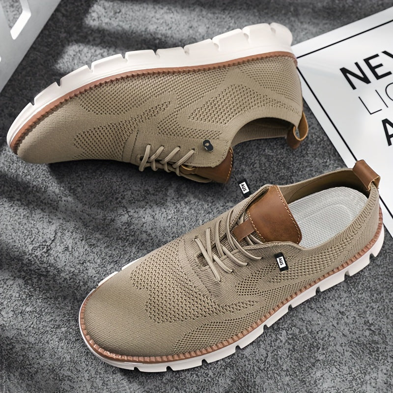 Zapatos de hombre de tejido de bajo corte, transpirables, resistentes al desgaste, casuales, deportivos, para todas las estaciones