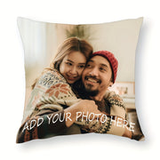Personalized Photo Pillowcase for Couples Friends and Pets Soft Polyester Custom Gift