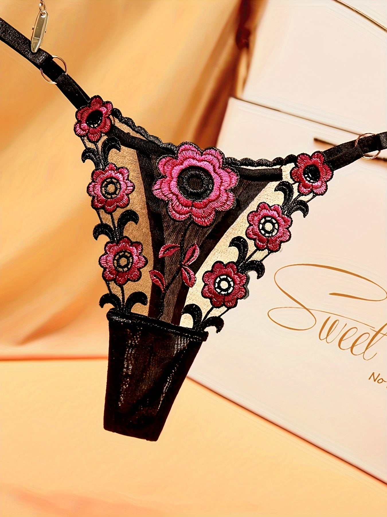 Women's Mesh Thong Underwear Pack of 3 Slim Fit Breathable Spicy Color