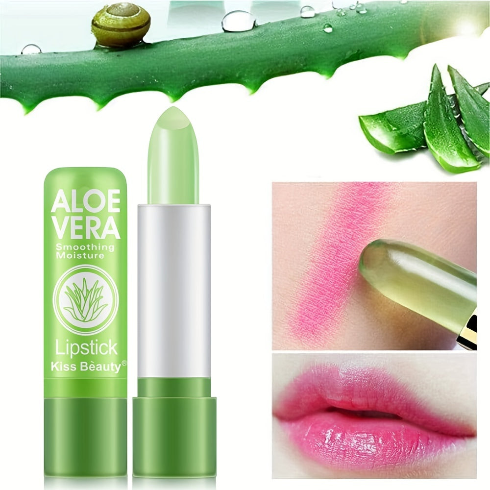 Pintalabios de color que cambia para mujer, de larga duración, humectante, brillo de labios rosa y verde