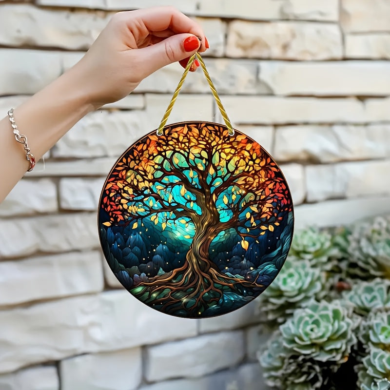 Tree-Inspired Acrylic Glass Wall Decor Pendant Chain for Bedroom Living Room Kitchen Balcony Hallway