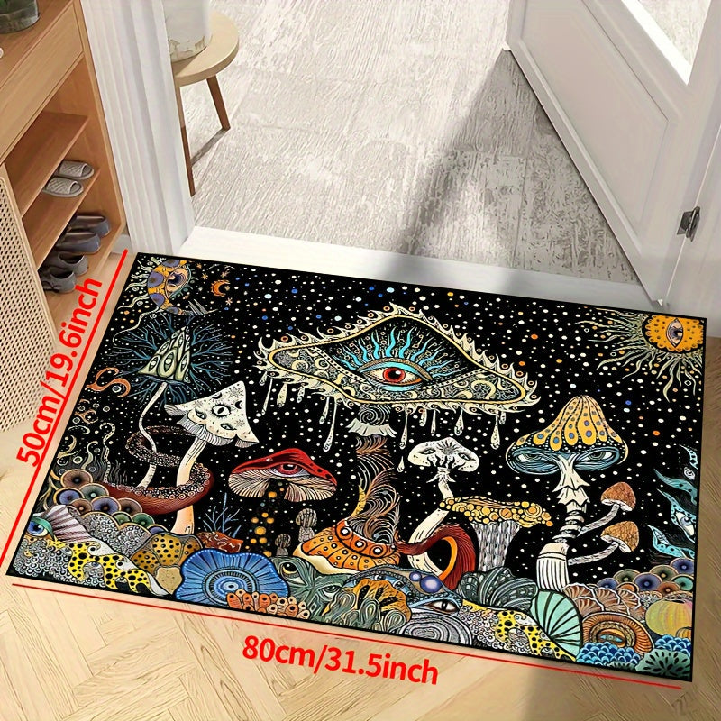 Suv o'tkazmaydigan, mashinada yuviladigan, sirg'almas polyester mato, qiziqarli kalmar va qo'ziqorin ko'zlari dizayni bilan. Yashash xonasi, yotoqxona, bolalar xonasi va ochiq joylar uchun ideal.