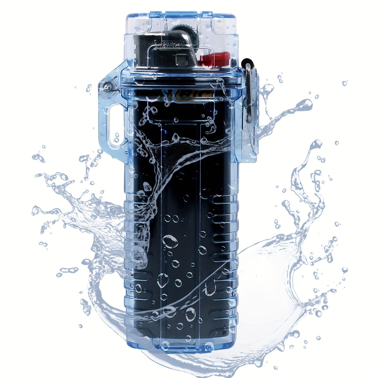 s:
Suya chidamli plastmassa olovyoq qutisi qopqog'i BIC J6 tashqi omon qolish sumkasi uchun