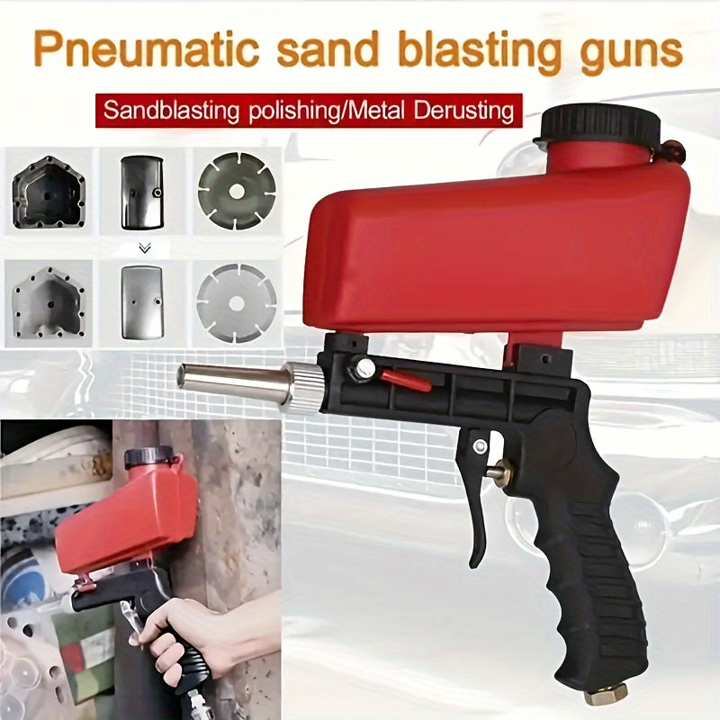 Portable Sandblasting Gun 90psi Gravity-Fed for Rust Removal and Detailing
