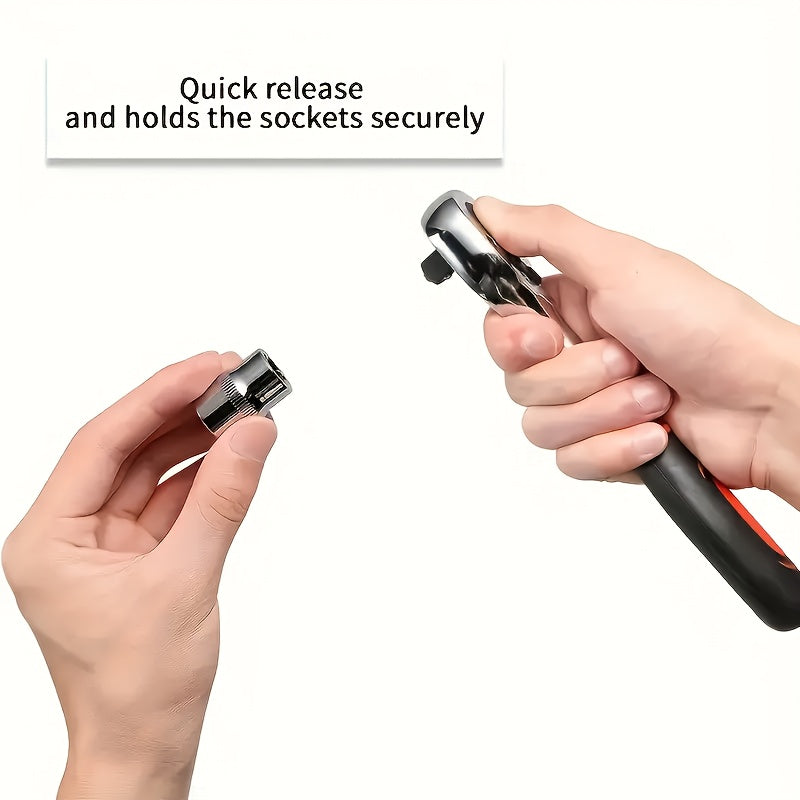 Juego de 12 piezas de llaves de vaso de 1/4 de pulgada de acero cromo vanadio, herramientas manuales para automoción