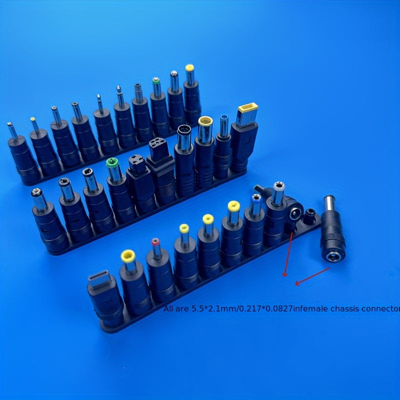 30-Piece Universal Laptop Power Plug Adapter Set for Various Brands