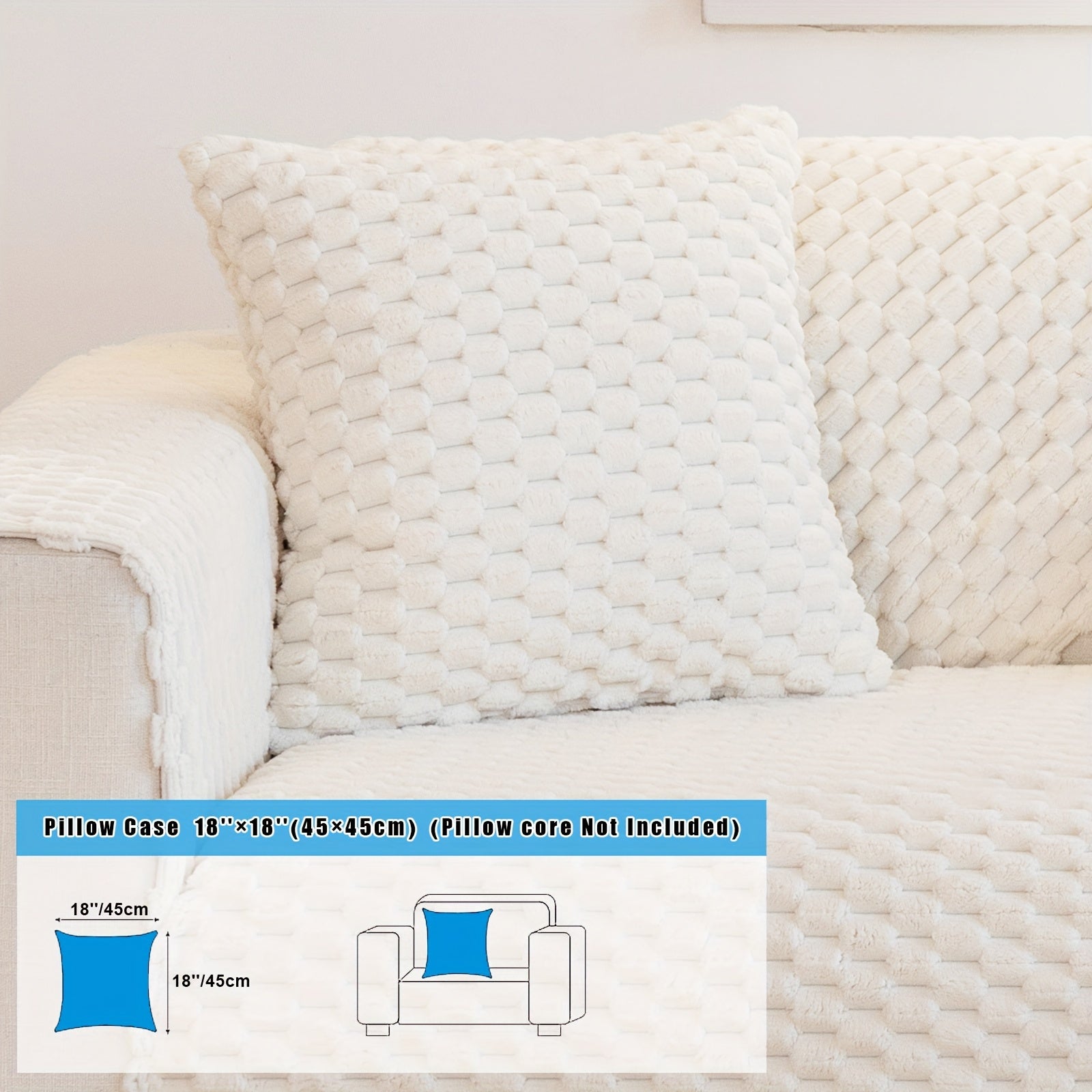 Velvet Sofa Cover Non-Slip Pet-Friendly Thick Furniture Slipcover for Armchairs and Sectionals