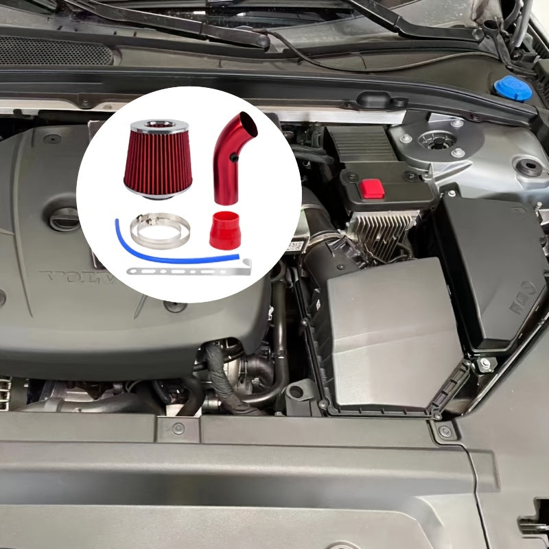 Kit de admisión de aire de flujo grande de aluminio universal de 76mm con cabeza de hongo para aire frío