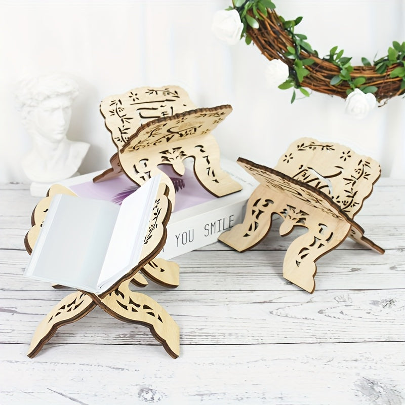 Eid Mubarak uchun yog'och kitob javoni - Qur'on, Injil va Koran kabi islomiy kitoblar uchun stend - Ramadan Kareem, Muqaddas Injil, kitob javoni va musulmon bayramlari davomida stol o'qish, uy bezatish uchun mukammal.