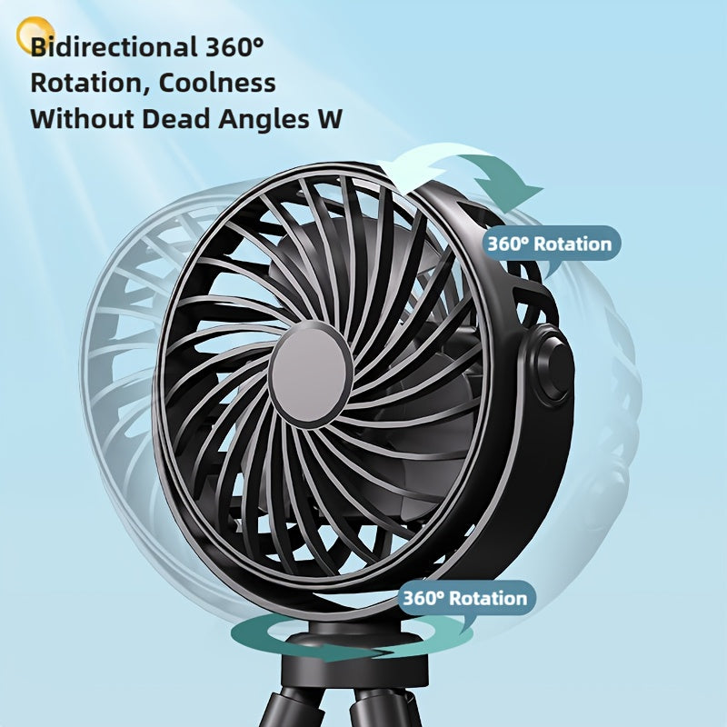 Portable Octopus-Style USB Fan with Multiple Modes, Rechargeable Battery, Indoor and Outdoor Use