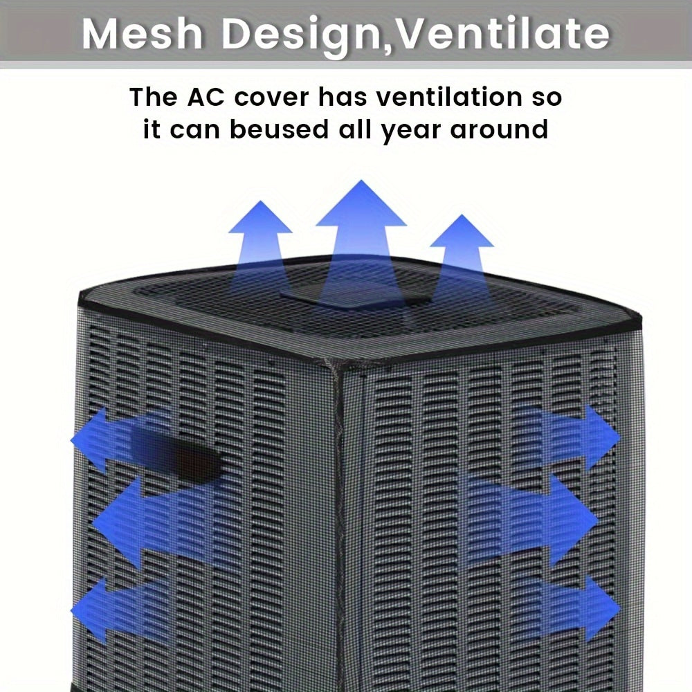 Funda ajustable de malla para aire acondicionado para protección exterior durante todo el año