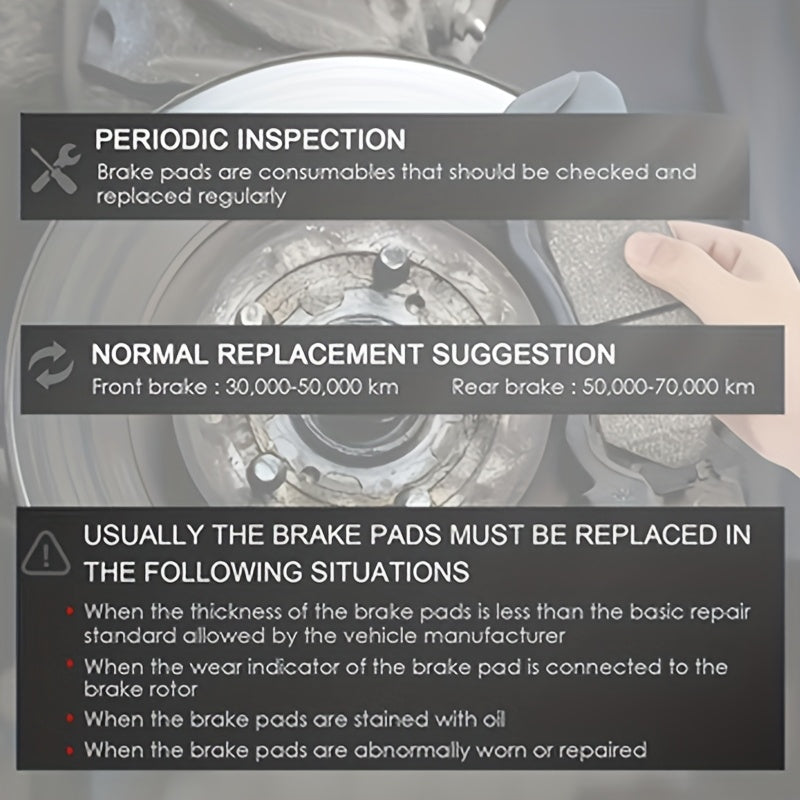 4Pcs Ceramic Brake Pad Set Vehicle Replacement for Multiple Models