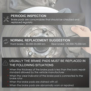 4PCS Ceramic Rear Brake Pad Set Parking Brake Brake Replacement for Cars