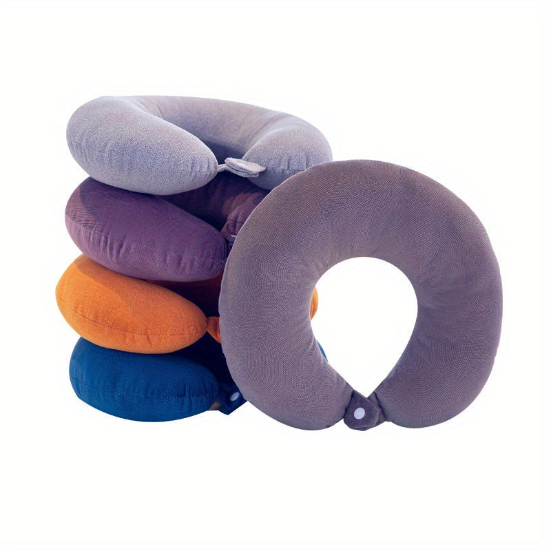 Soft U-Shaped Travel Neck Pillow for Airplanes and Car Rides
