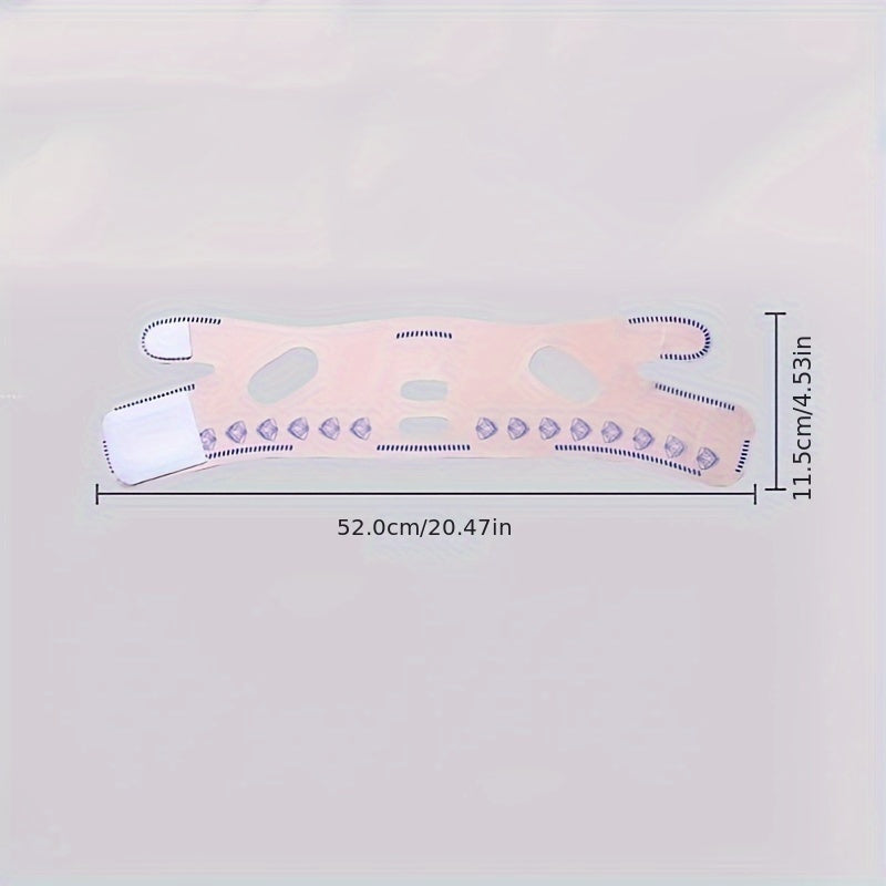  Nafas oladigan, qayta ishlatiladigan yuz shakllantirish bandaji, jag'ni ko'tarish va siqishni uchun, pushti rang