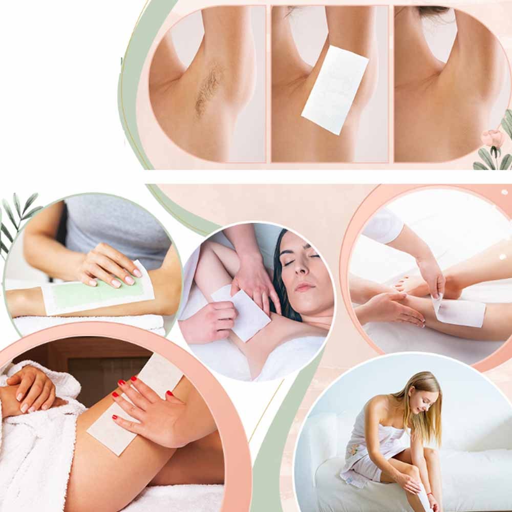 Women's Disposable Non-Woven Fabric Hair Removal Paper, Light Beige, 10-11cm