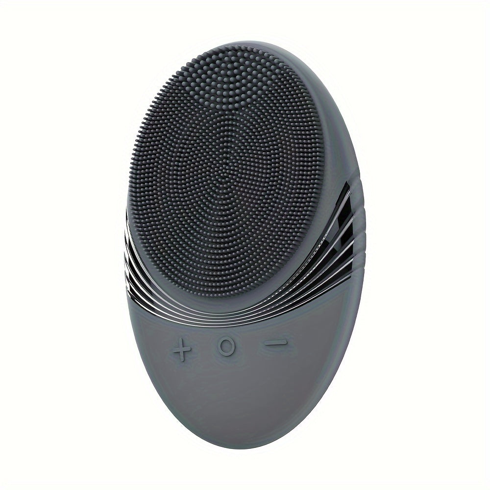 Электрическая силиконовая щетка для умывания лица с мягким отшелушиванием и массажем 5 уровней