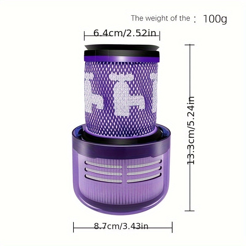 Dyson V12 Slim vakuumlari va V12 Detect Slim vakuumlari bilan mos keladigan ushbu to'plamda 2 ta V12 filtr mavjud.